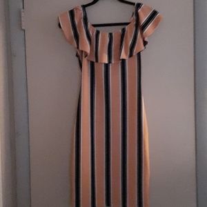 Mauve Striped Dress